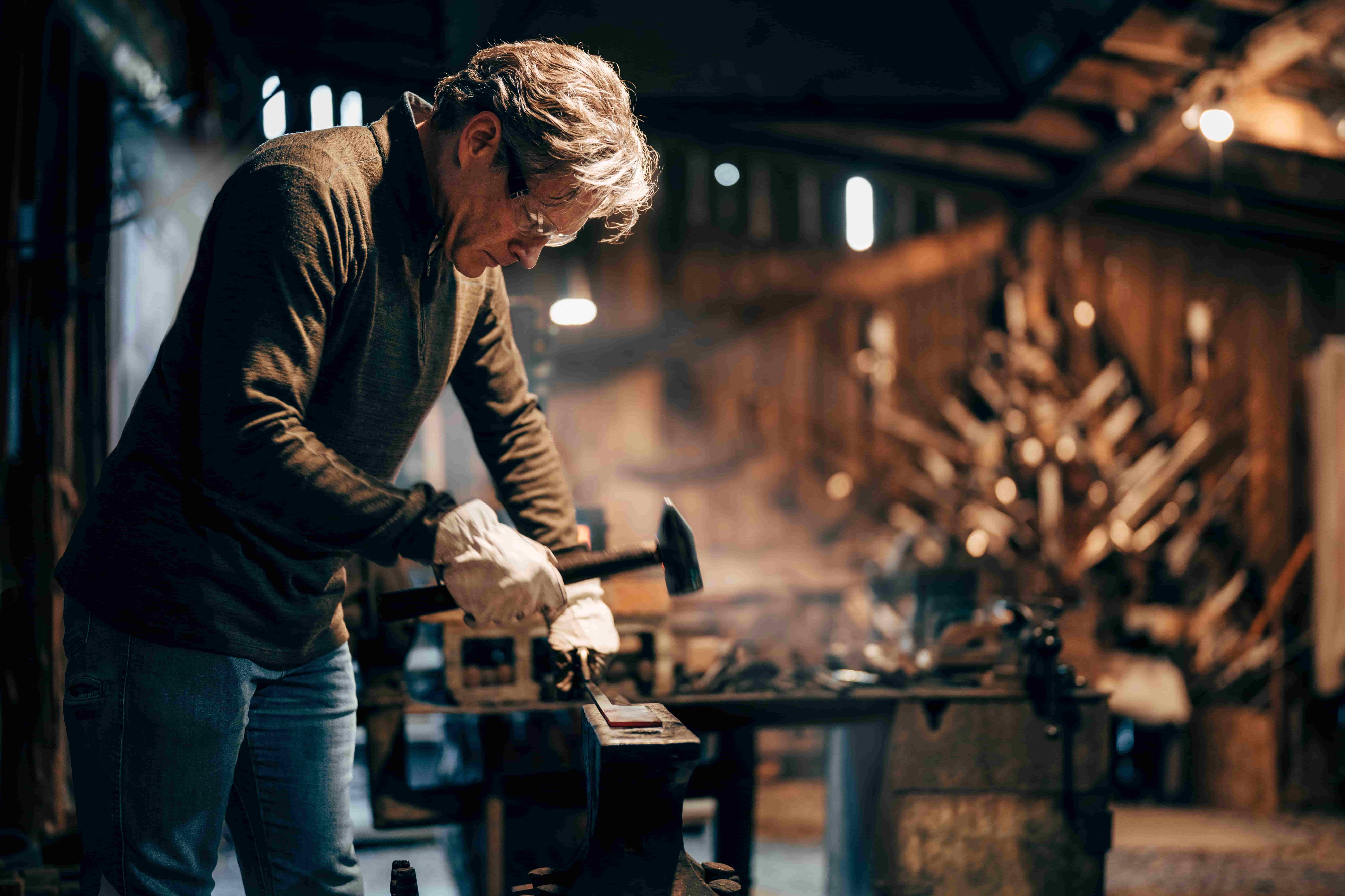 Jeremy guiding a guest at The Forge by Vikings Don't Cry