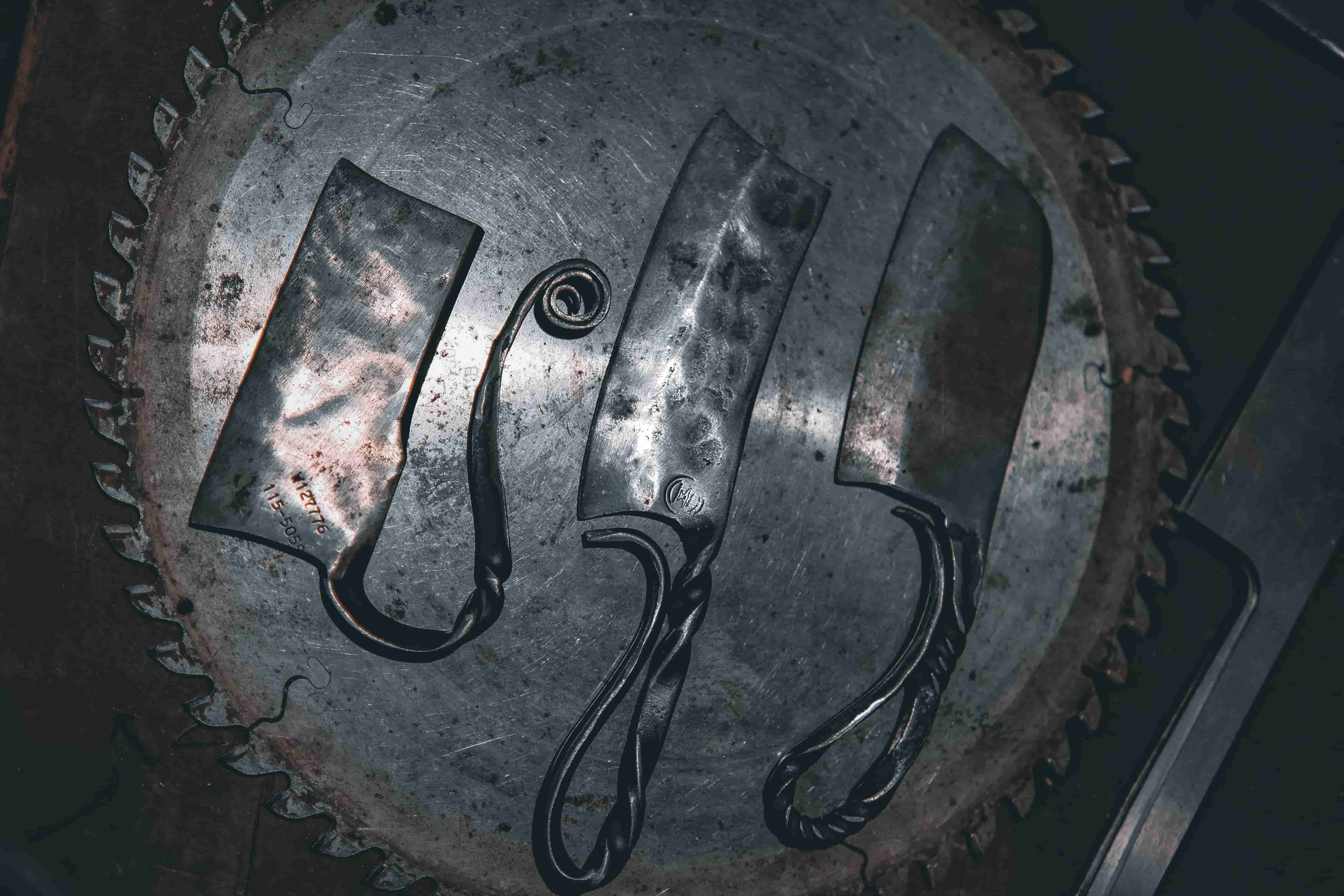 Finished blades on saw blade